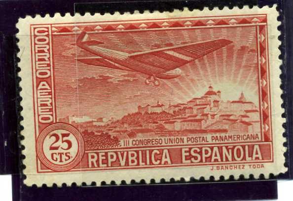 III Congreso de la Union Postal Panamericana. Vista del Oeste de Madrid
