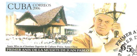 PRIMER  ANIVERSARIO  DE  LA  MUERTE  DE  S.S.  JUAN  PABLO  II.  MISA  EN  EL  I.S.C.F. SANTA  CLARA
