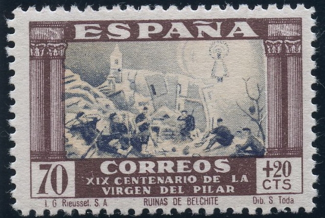 ESPAÑA 895 XIX CENTENARIO DE LA VENIDA DE LA VIRGEN DEL PILAR A ZARAGOZA