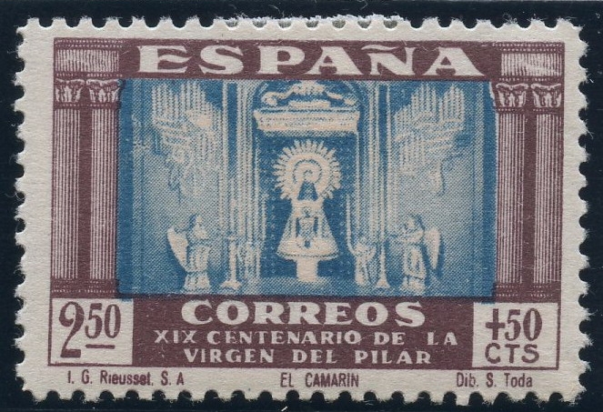 ESPAÑA 900 XIX CENTENARIO DE LA VENIDA DE LA VIRGEN DEL PILAR A ZARAGOZA