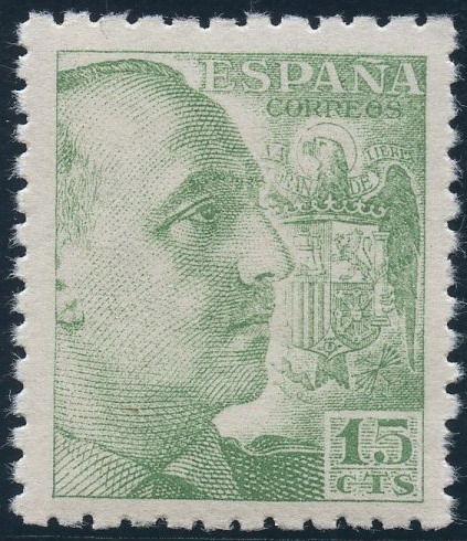 ESPAÑA 921 GENERAL FRANCO Y ESCUDO DE ESPAÑA