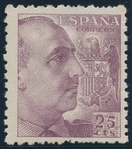 ESPAÑA 923 GENERAL FRANCO Y ESCUDO DE ESPAÑA