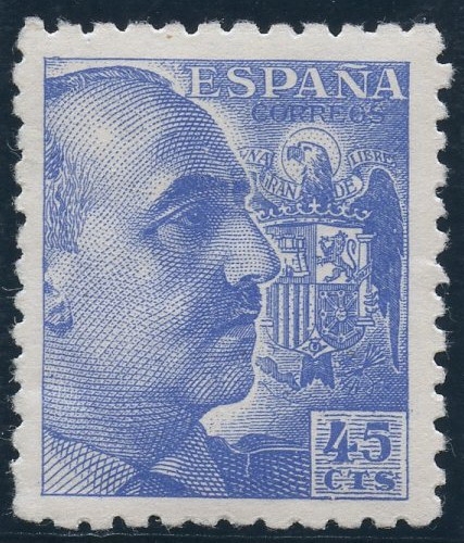 ESPAÑA 926 GENERAL FRANCO Y ESCUDO DE ESPAÑA