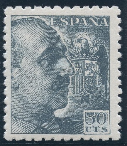 ESPAÑA 927 GENERAL FRANCO Y ESCUDO DE ESPAÑA