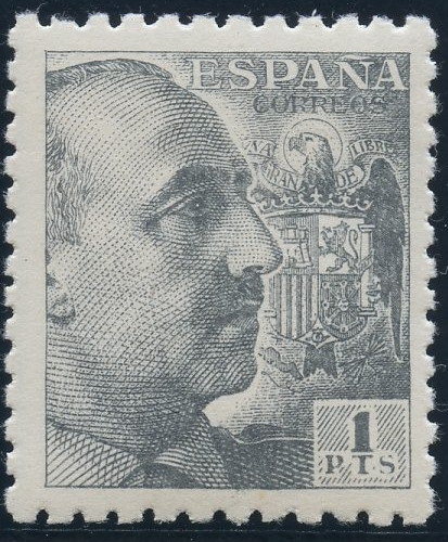 ESPAÑA 931 GENERAL FRANCO Y ESCUDO DE ESPAÑA