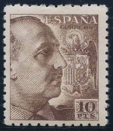 ESPAÑA 934 GENERAL FRANCO Y ESCUDO DE ESPAÑA