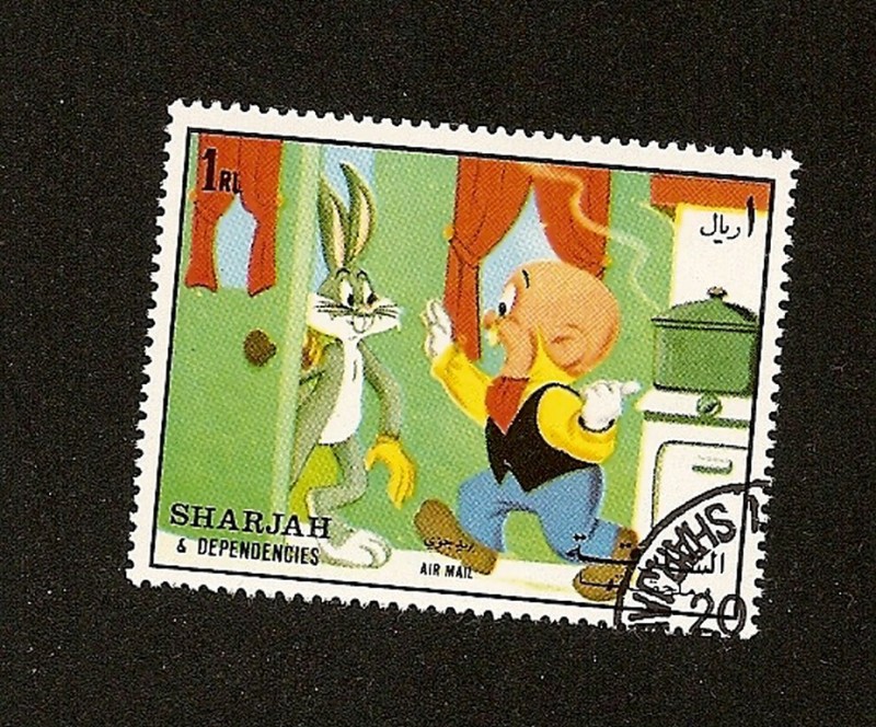SHARJAH  -Personajes de la Warner - Bugs Bunny Y Elmer