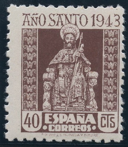 ESPAÑA 962 AÑO SANTO COMPOSTELANO 1943