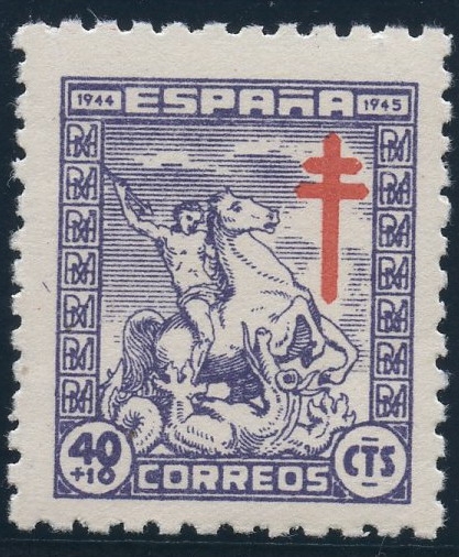 ESPAÑA 986 PRO TUBERCULOSOS 1944