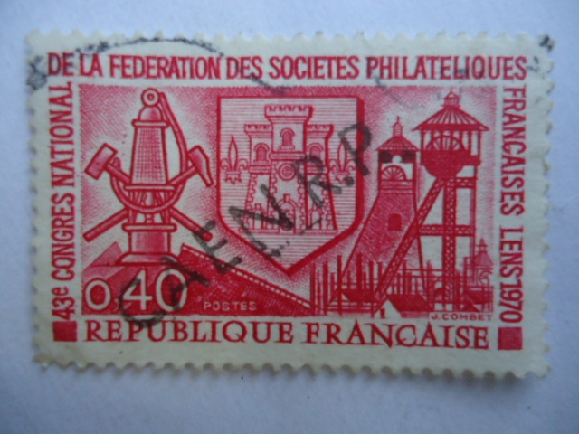 43 Congres National de la Federation des Societes Philateliques Franaçaises-Lens 1970