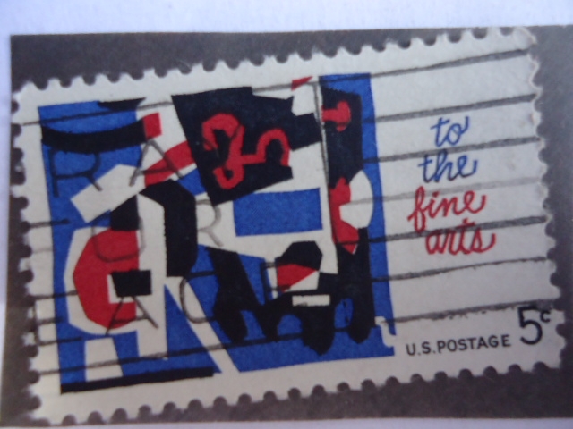 U.S. Postage-To the fine Arts - A las Bellas Artes