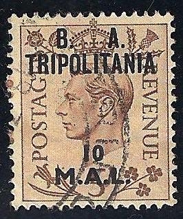 TRIPOLITANIA. Sellos de Gran Bretaña. 1937-1942