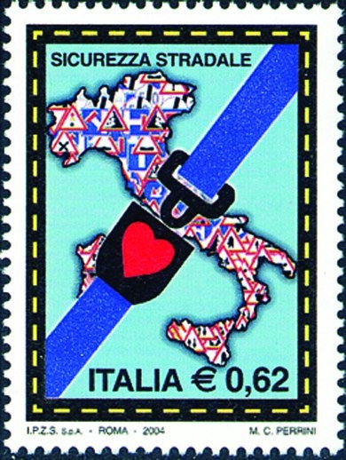 2597 - cinturon de seguridad, mapa de italia