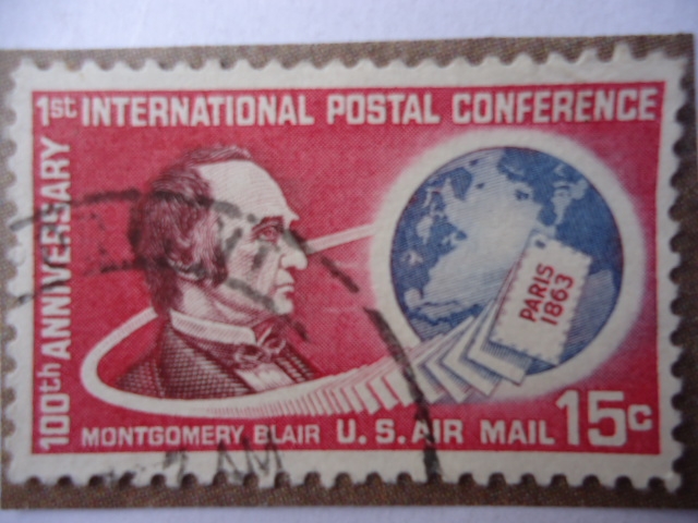 General, Montgomery Blair (1813-1883) - 100th Anniversary-1st Internacional Postal Conference-Montgo
