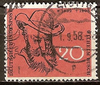 50 Aniv de Wilhelm Busch, 1832-1908, escritor alemán, pintor y dibujante.