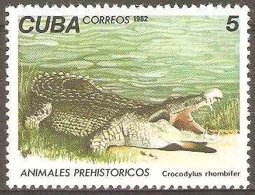 ANIMALES  PREHISTÒRICOS.  CROCODYLUS  RHOMBIFER.