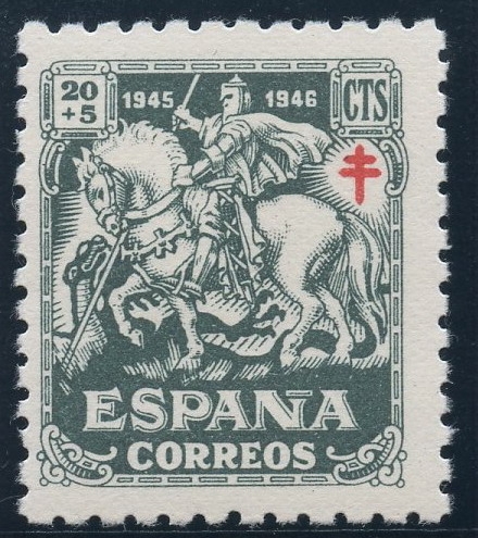 ESPAÑA 994 PRO TUBERCULOSOS 1945