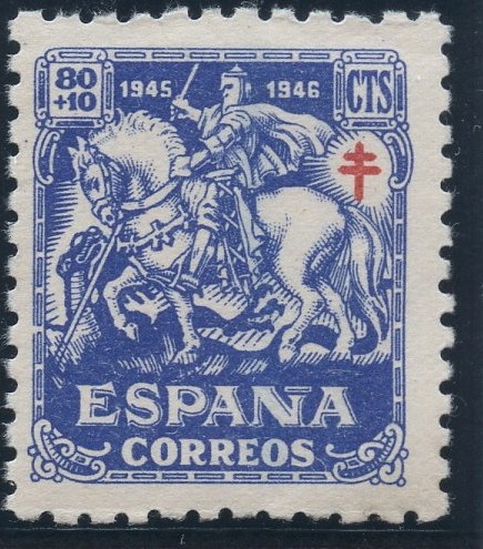 ESPAÑA 996 PRO TUBERCULOSOS 1945