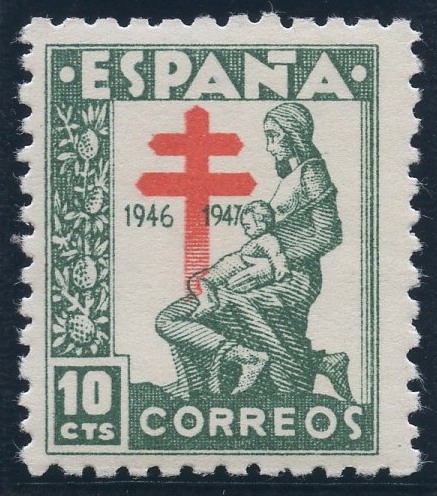 ESPAÑA 1009 PRO TUBERCULOSOS 1946