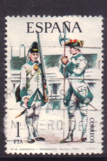 Sargento y granadero.  Toledo 1750