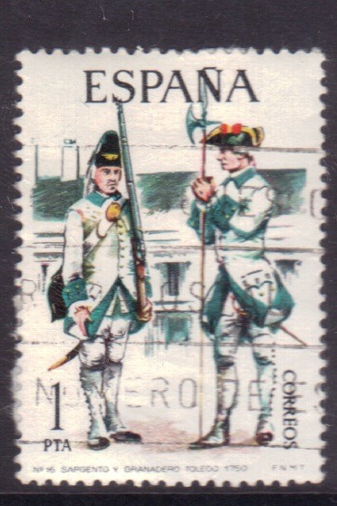 Sargento y granadero.  Toledo 1750