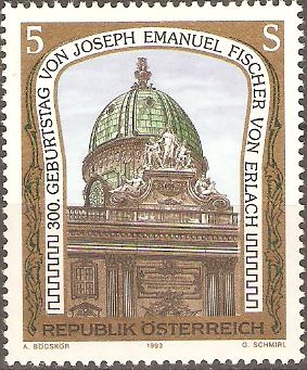 ESTATUAS  Y  CÙPULA  PALACIO  IMPERIAL,  VIENA.  DISEÑADO  POR  JOSEPH  EMANUEL  FISCHER  v.  ERLACH