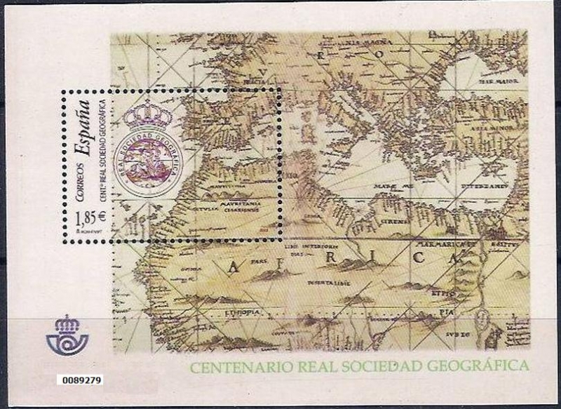 SELLOS CENTENARIO REAL SOCIEDAD GEOGRAFICA  -  2003