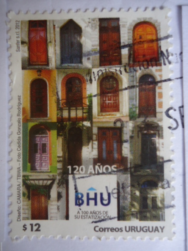 Correos Uruguay -120 años BHU