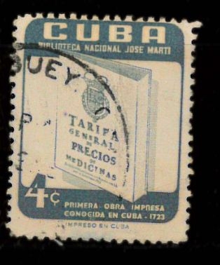 BIBLIOTECA JOSE MARTÍ - 1ª OBRA IMPRESA EN CUBA