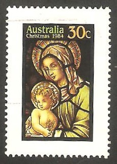 877 - Navidad, vidriera de la Iglesia Santa María de Geelong