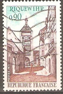 PERSPECTIVA  DE  TORRE  Y  CALLE  DE  RIQUEWIHR