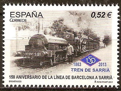 150a Aniv de la línea de Barcelona a Sarria.
