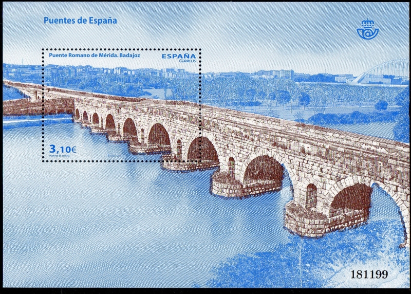 4819- Puentes de España. Puente Romano de Mérida ( Badajoz )
