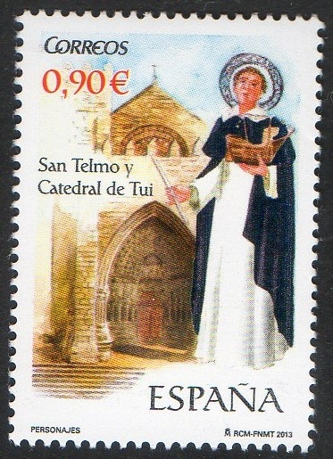 4809-Personajes: San Telmo y la catedral de Tuy.