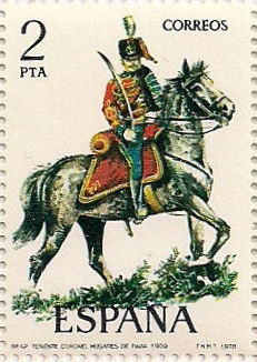 Teniente Coronel Húsares de Pavía. 1909 