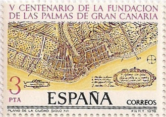 V Centenario de la Fundación de Las Palmas de Gran Canaria. Plano de la ciudad, s. XVI