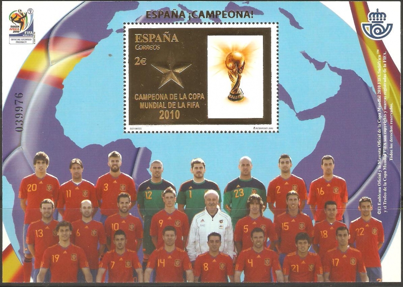 ESPAÑA  CAMPEONA  MUNDIAL  FIFA  2010