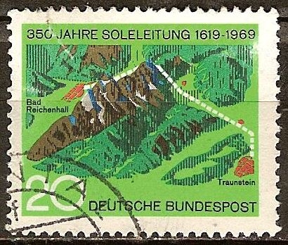 350 años la línea de salmuera 1619-1969, Bad Reichenhall - Traunstein.