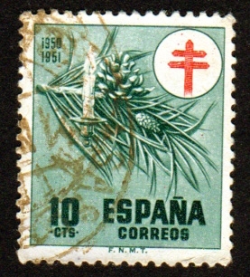 1950 Pro tuberculosos. Cruz de Lorena  en Rojo - Edifil:1085