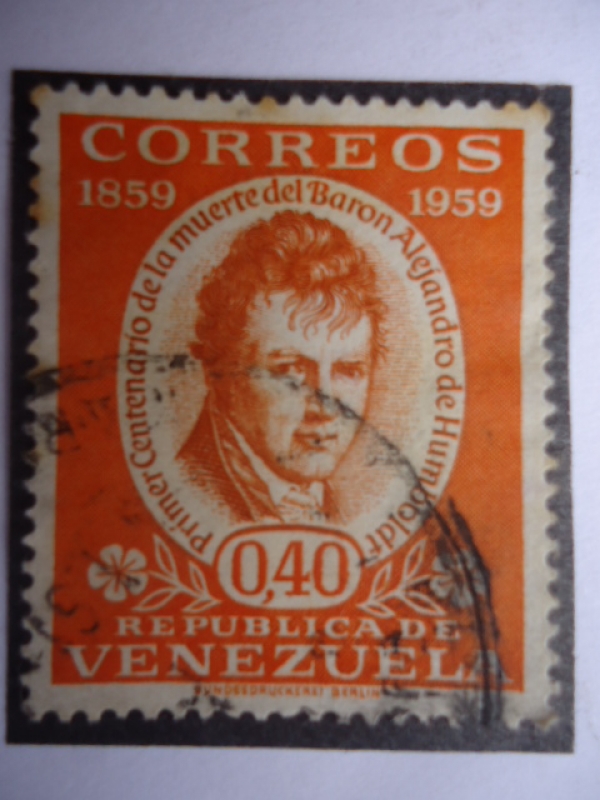 Prímer Centenario de la Muerte del Barón Alejándro de Humboldt 1859-1959