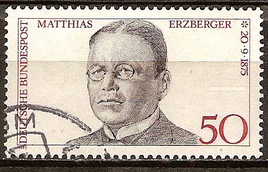 Centenarios Nacimientos. Matthias Erzberger (estadista).