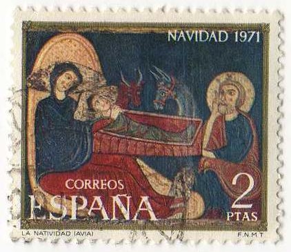 2061.- Navidad (14ª Serie). Fragmento del Altar de Aviá.