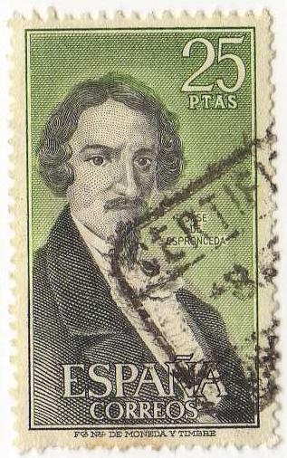 2072.- Personajes Españoles.Jose de Espronceda.(1808-1842)