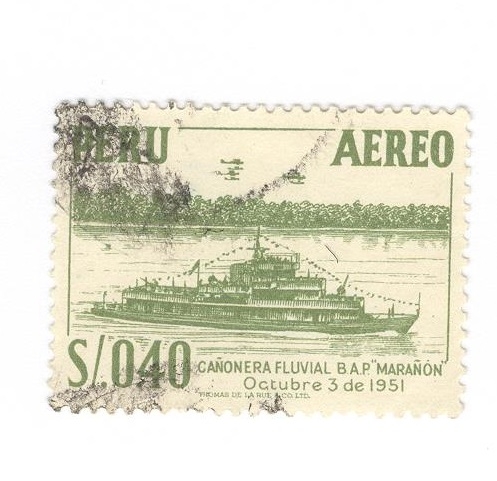 Cañonera fluvial BAP Marañon. 3 de octubre 1951