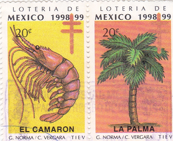 EL CAMARON Y LA PALMA -LOTERÍA DE MÉXICO