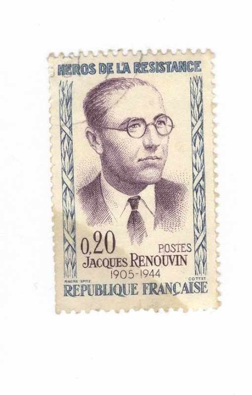 Héroes de la resistencia.Jaques Renouvin 1905-1944