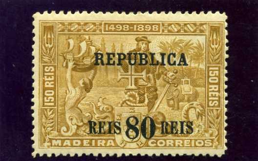 IV Centenario Viaje Vasco de Gama sobrecargado con Republica. Madeira