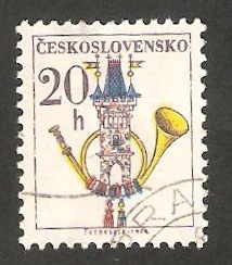 2073 - Torre y corneta postal