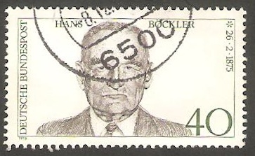 681 - Centº del nacimiento del primer presidente de la federación de sindicatos alemanes Hans Böckle