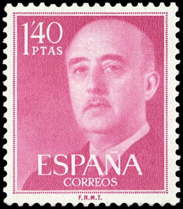 ESPAÑA SEGUNDO CENTENARIO Nº 1154 ** 1,4P ROJO MAGNATE GENERAL FRANCO 